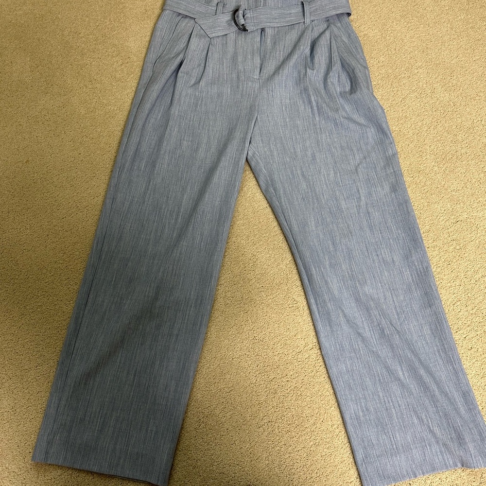 Nine West Gray Dress Pants with Classic Wide-Leg Cut